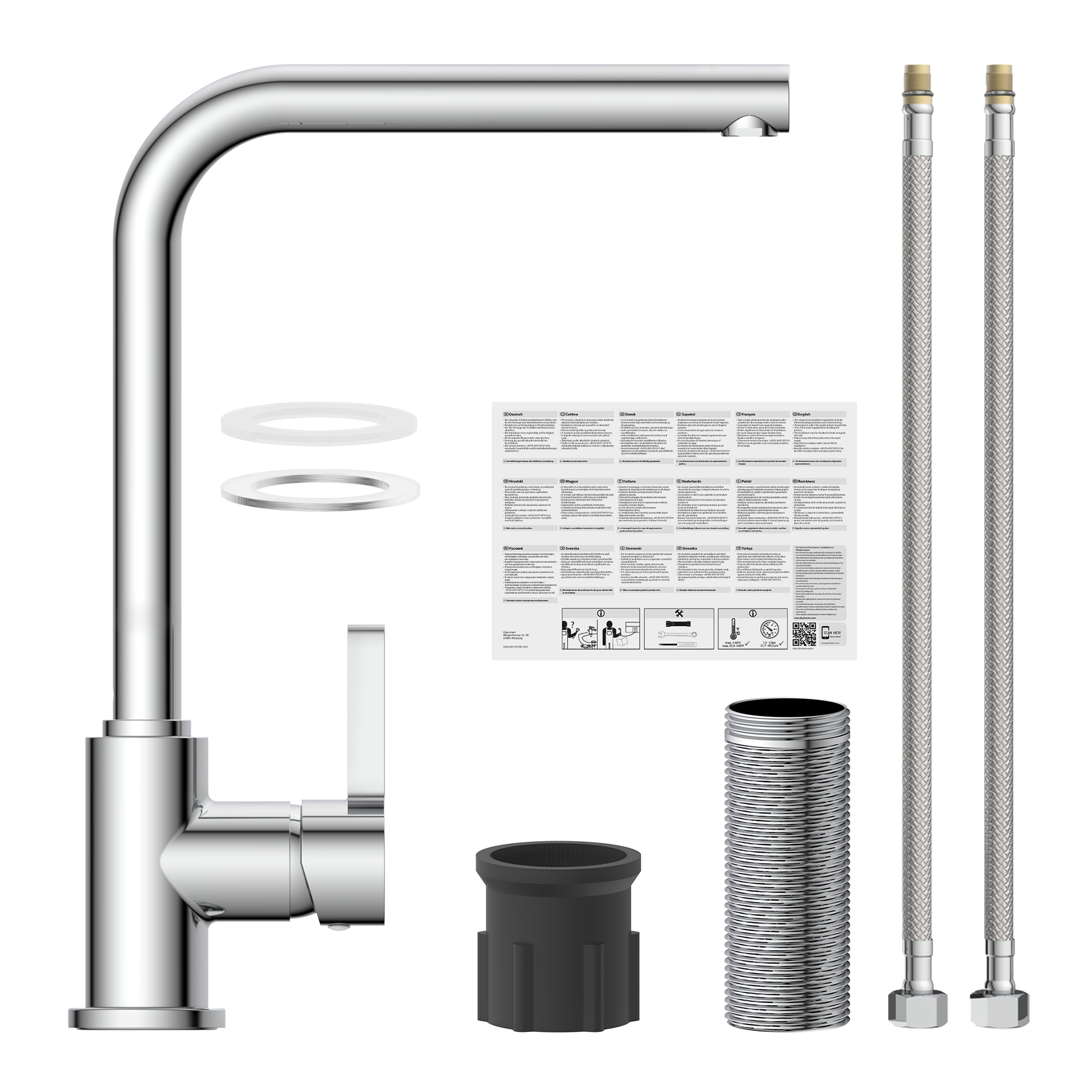 SISTANT Küchenarmatur - Chrom - Hochdruck - Cold-Start-Funktion