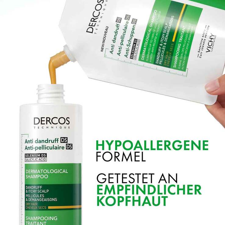 Vichy Dercos Anti-Schuppen Shampoo trockene Kopfhaut, 390 ml