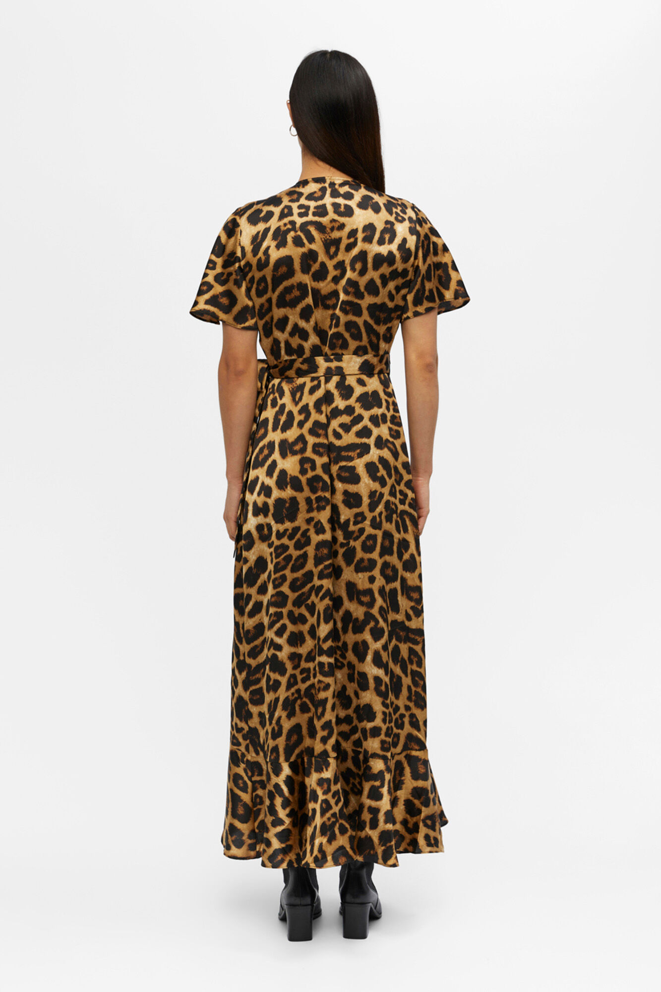 Vestido midi envelope - Preto