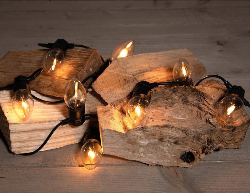 Anna's Collection Vlamverlichting - 10 vlameffect lampjes - 300 cm - warm wit - lichtsnoer