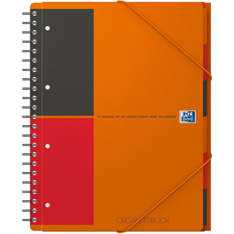 Cahier spirale Oxford International Organiserbook A4+ 24 x 32 cm - ligné - 160 pages