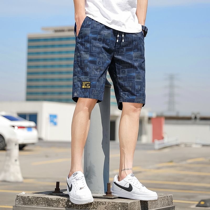 Lefitt - Geruite shorts met trekkoordtaille