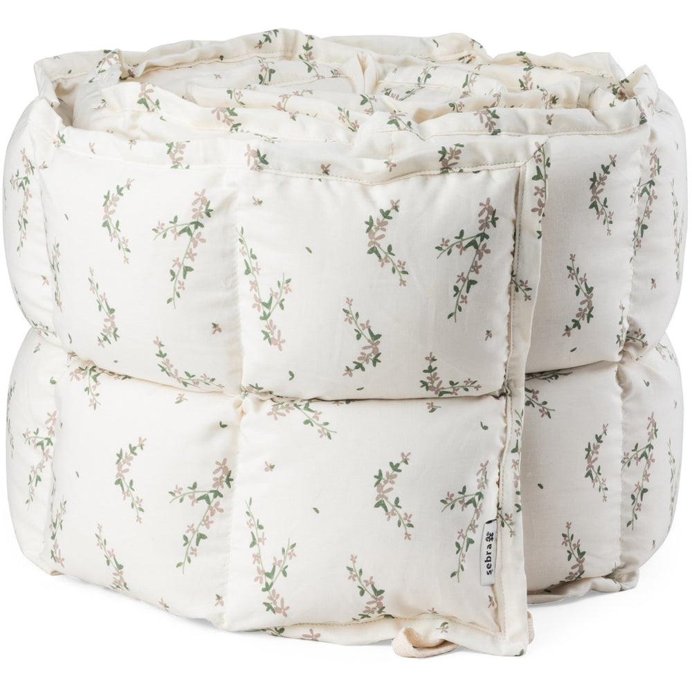 Køb Sebra Powder Blossom Baby Sengerand Kapok
