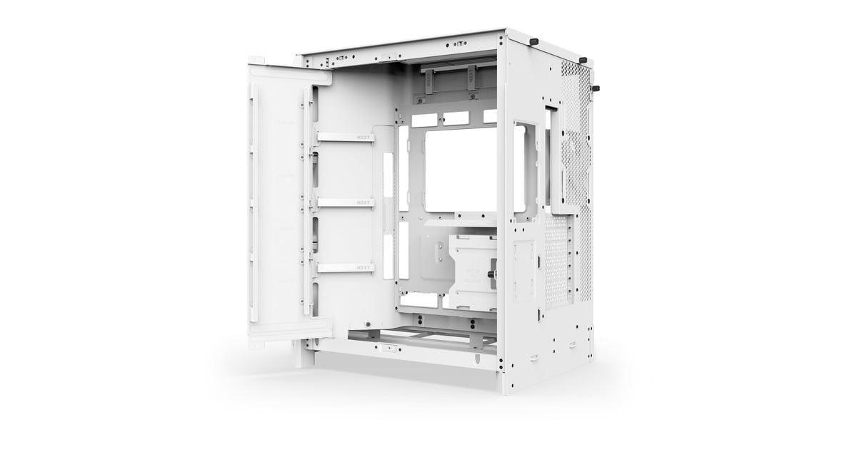 NZXTH9 Flow midi tower behuizing  (Wit (mat) | 2x USB-A | 1x USB-C | Tempered Glass)