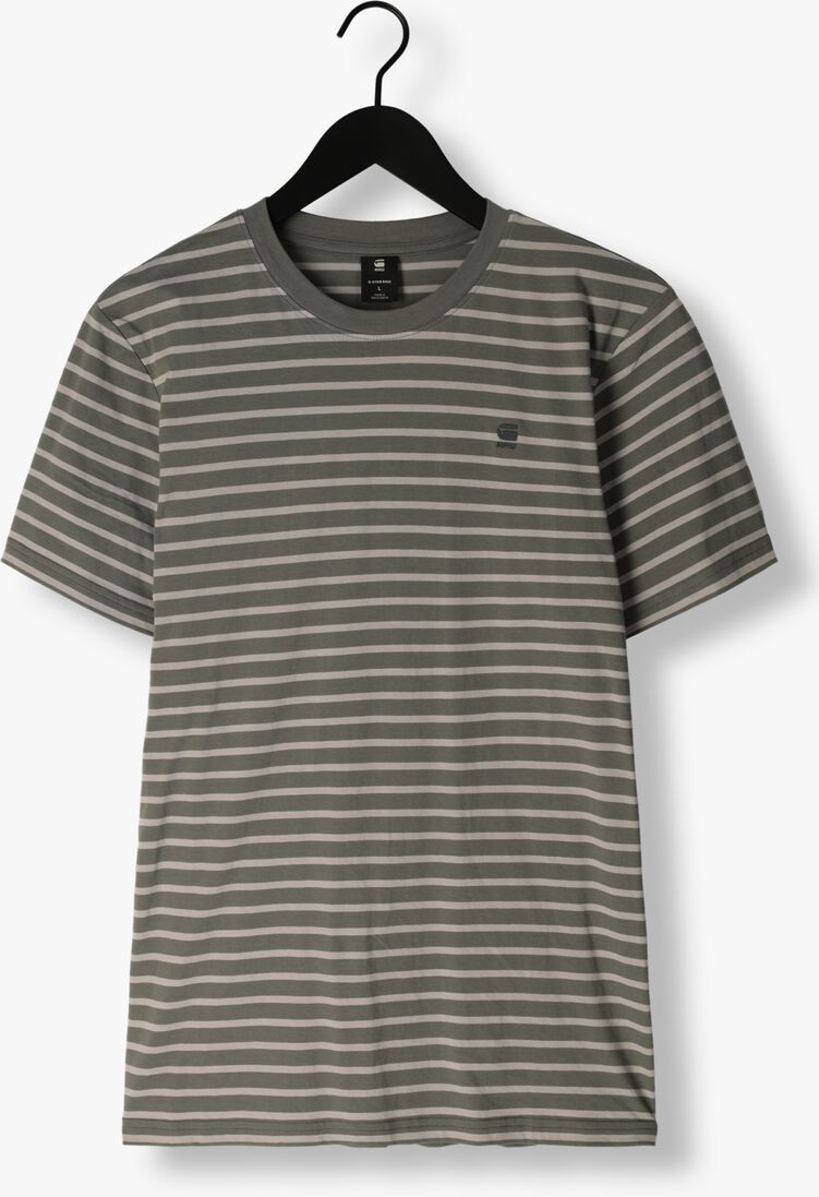 G-STAR RAW grijze g-star raw t-shirt stripe slim r t