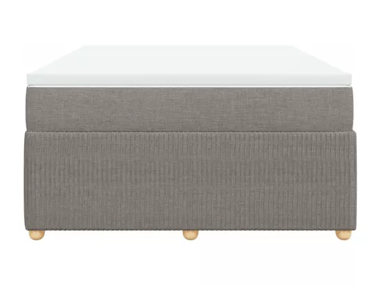 Sommier à lattes de lit avec matelas Taupe 160x200 cm Tissu
