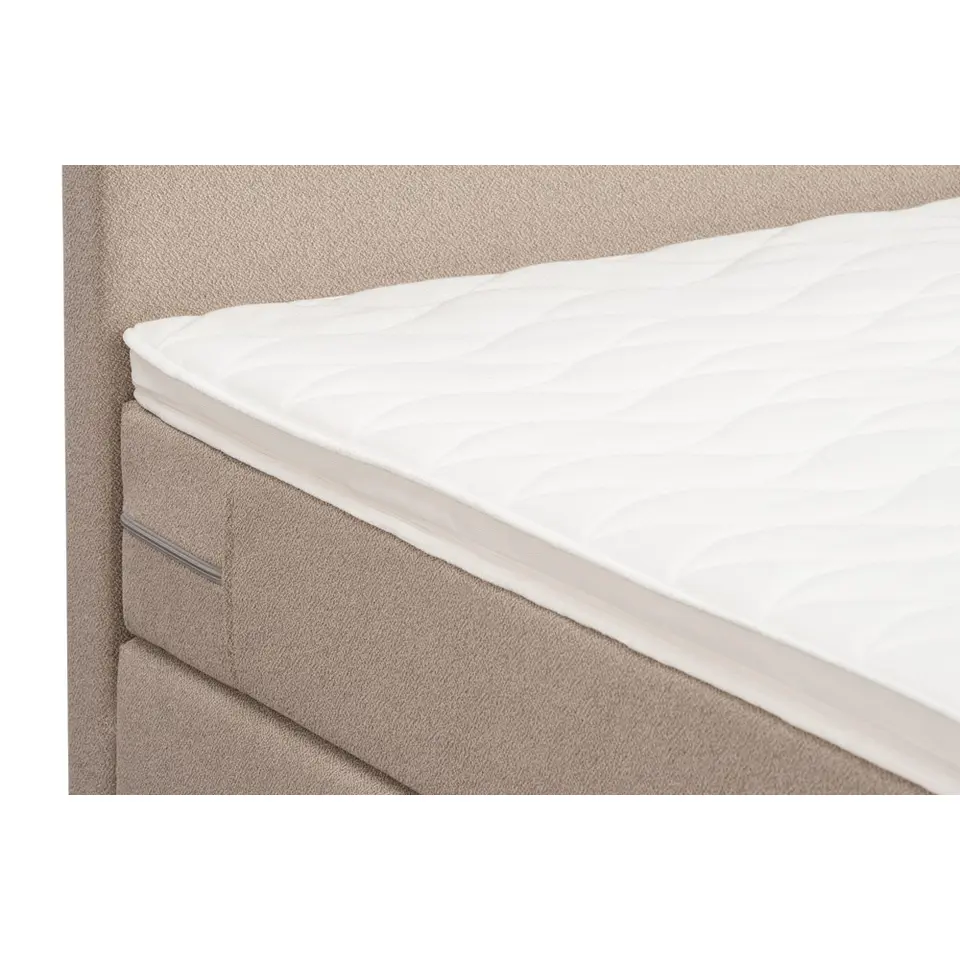 Boxspring met opbergruimte Liv egaal - beige - 90x200 cm