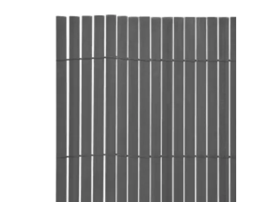 Cl?ture de jardin double face 110x400 cm Gris