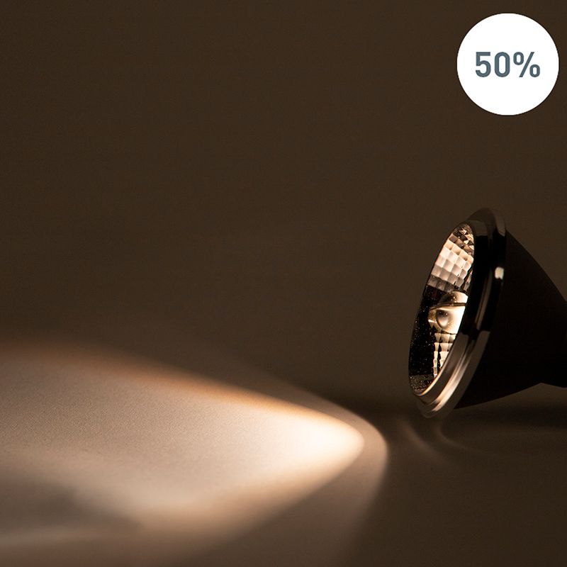 Set van 5 GU10 dim to warm LED lampen AR70 6W 2000K-3000K