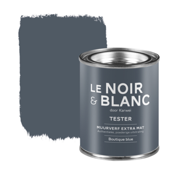 Le Noir & Blanc muurverf tester extra mat boutique blue 100 ml
