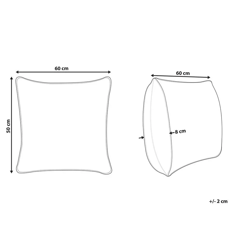 TRIGLAV - Hoofdkussen set van 2 - Wit - 50 x 60 cm - Laag - Polyester