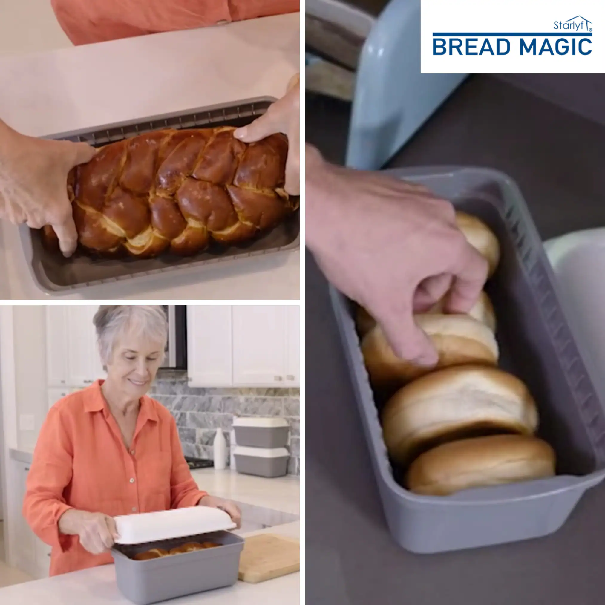 Starlyf® Brotkasten, Brotkorb zum Frischhalten von Brot & Gebäck Bread Magic