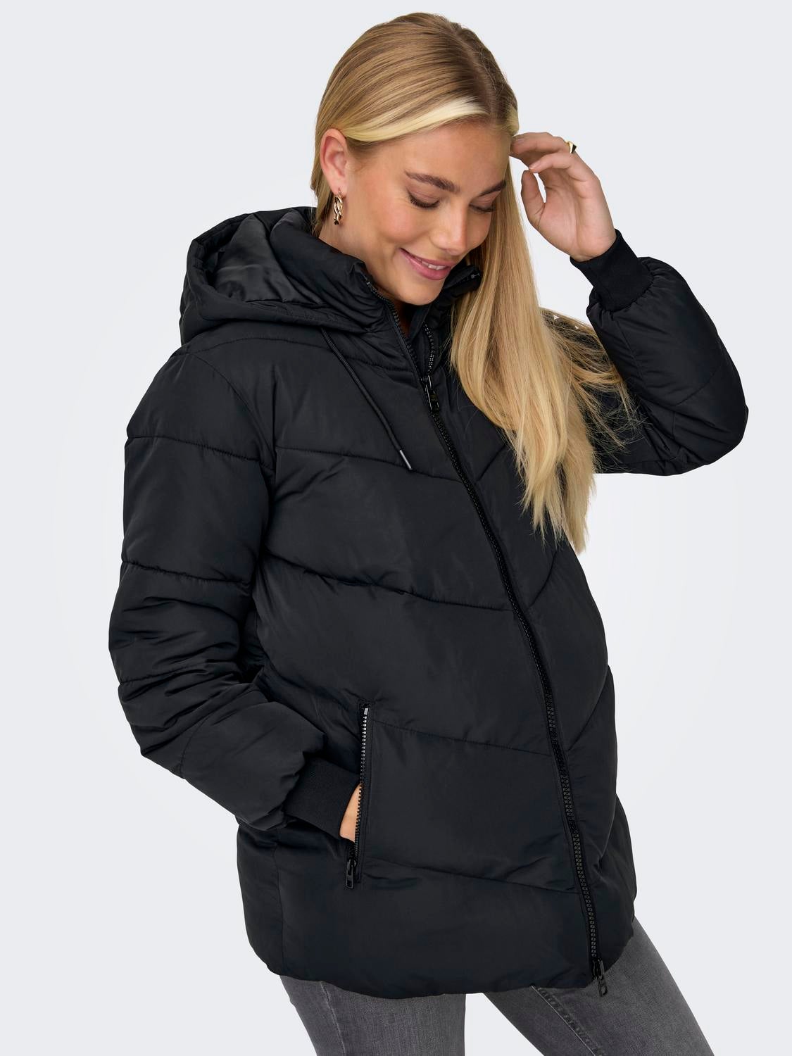 OLMADDIE Steppmantel Black