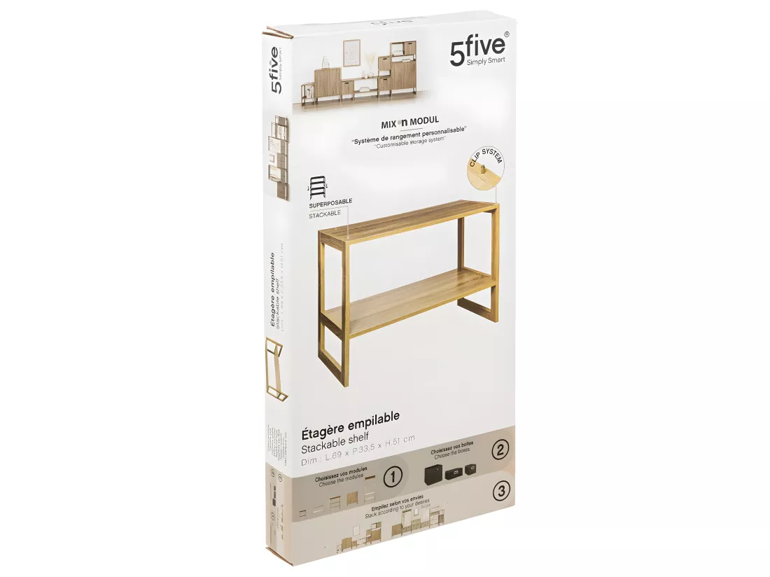 Meuble Etagère de rangement empilable L 69 x H 51 cm