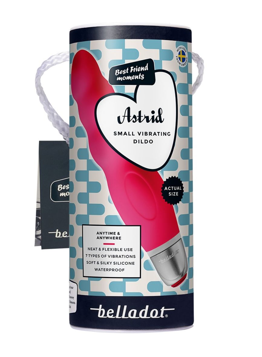 Belladot Astrid vibrerende dildo rød