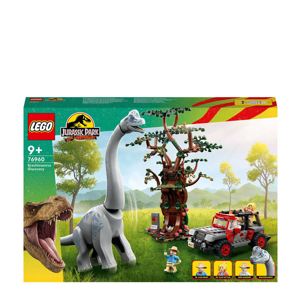 EindelijkBrachiosaurus ontdekking met Groot Dinosaurus Figuur en Jeep Auto 76960