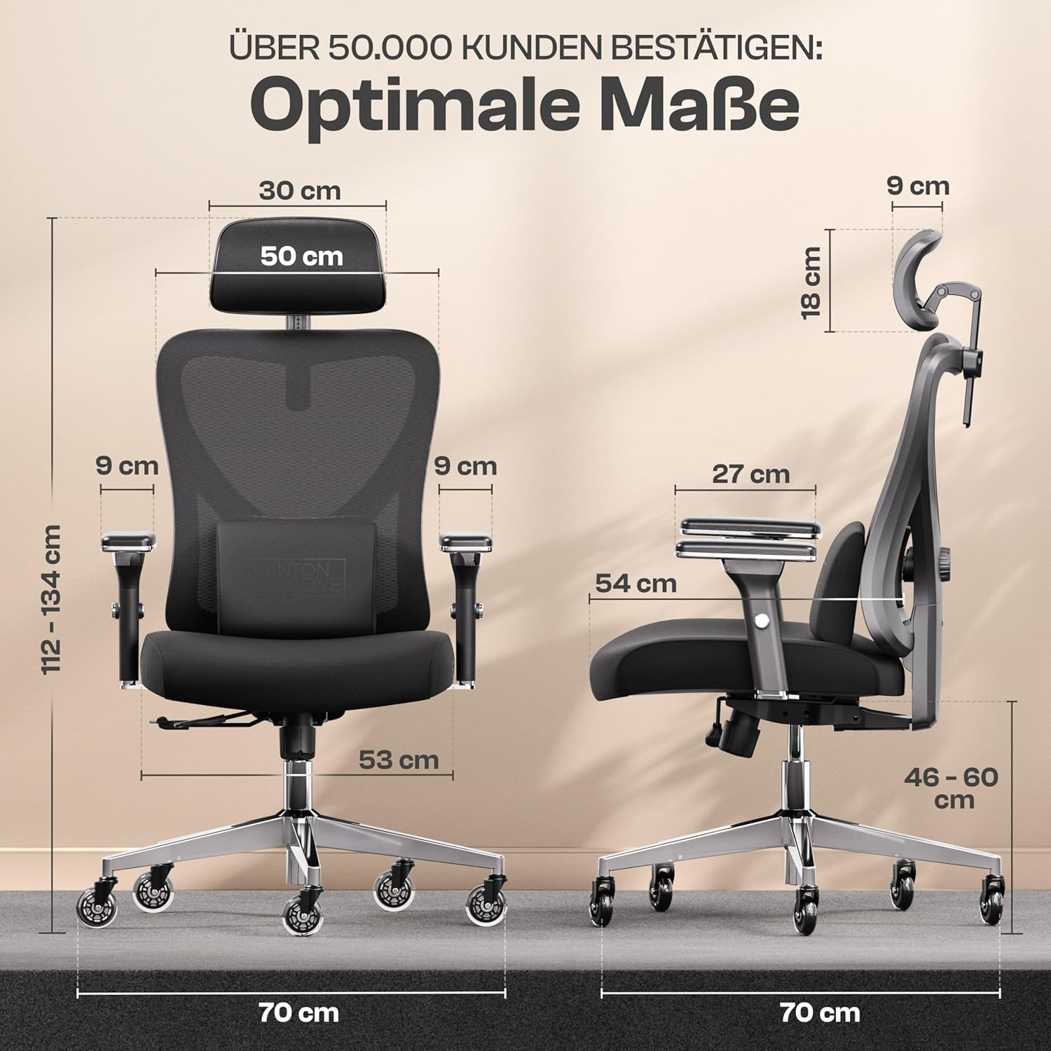 Lancelot Bürostuhl Ergonomisch [VERGLEICHSSIEGER] Bürostuhl Testsieger | Schreibtischstuhl Ergonomisch | Komfortabler Gaming Stuhl | Drehstuhl 150kg für höchsten Komfort