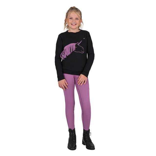 Trui QHP Lize Kids Zwart-paars
