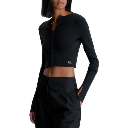 Calvin Klein Jeans - HOOK & EYE CARDIGAN Negro