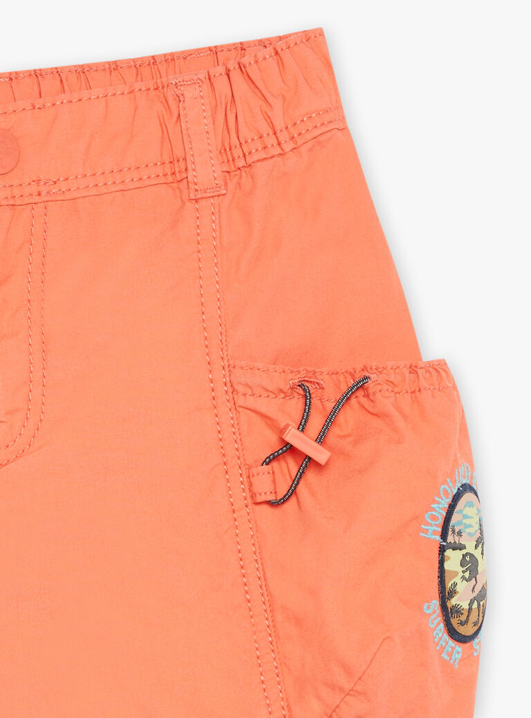 Short papaye en popeline
