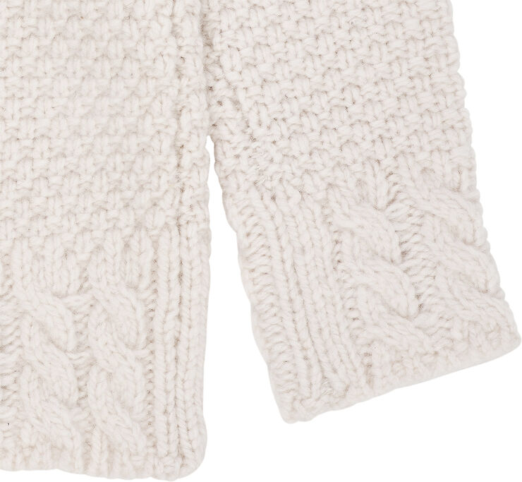 Copenhagen Colors LAMBWOOL CARDIGAN W. BOW EMB Cream
