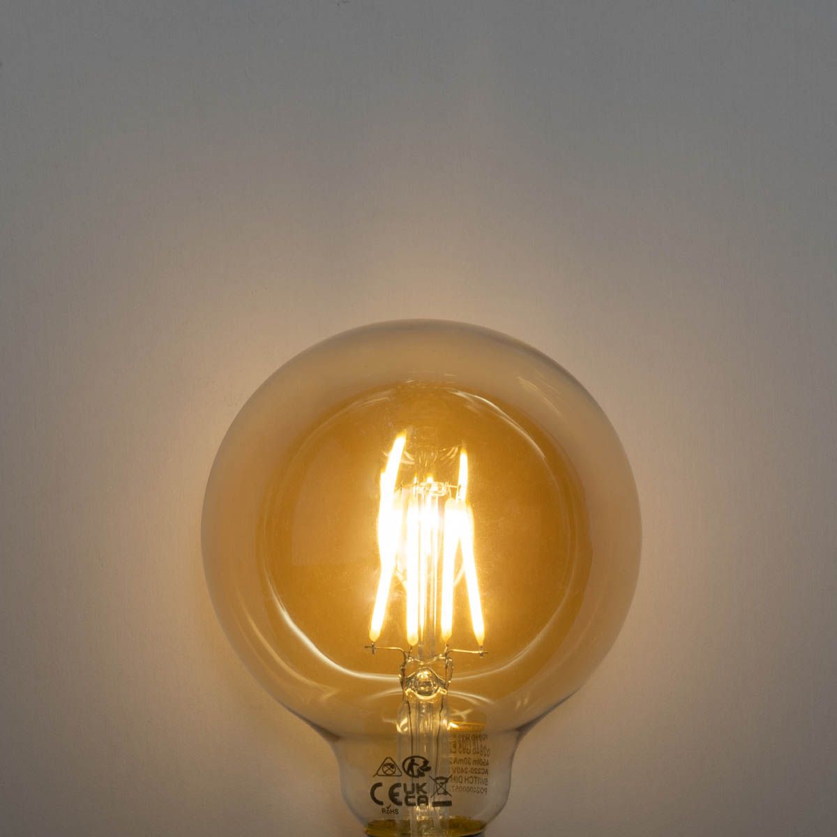 Set van 5 E27 3-staps dimbaar LED lamp goud G95 4W 450 lm 2700K