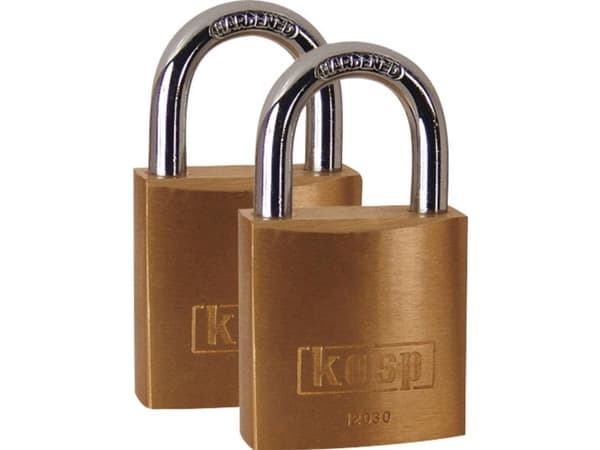 Kasp K12030D2 Hængelås 30 mm Gyldengul Nøglelås