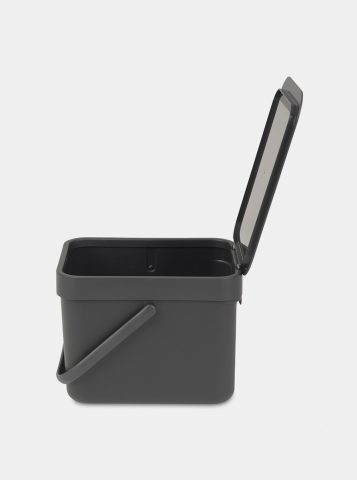 Sort & Go afvalemmer, 6 liter - Grey