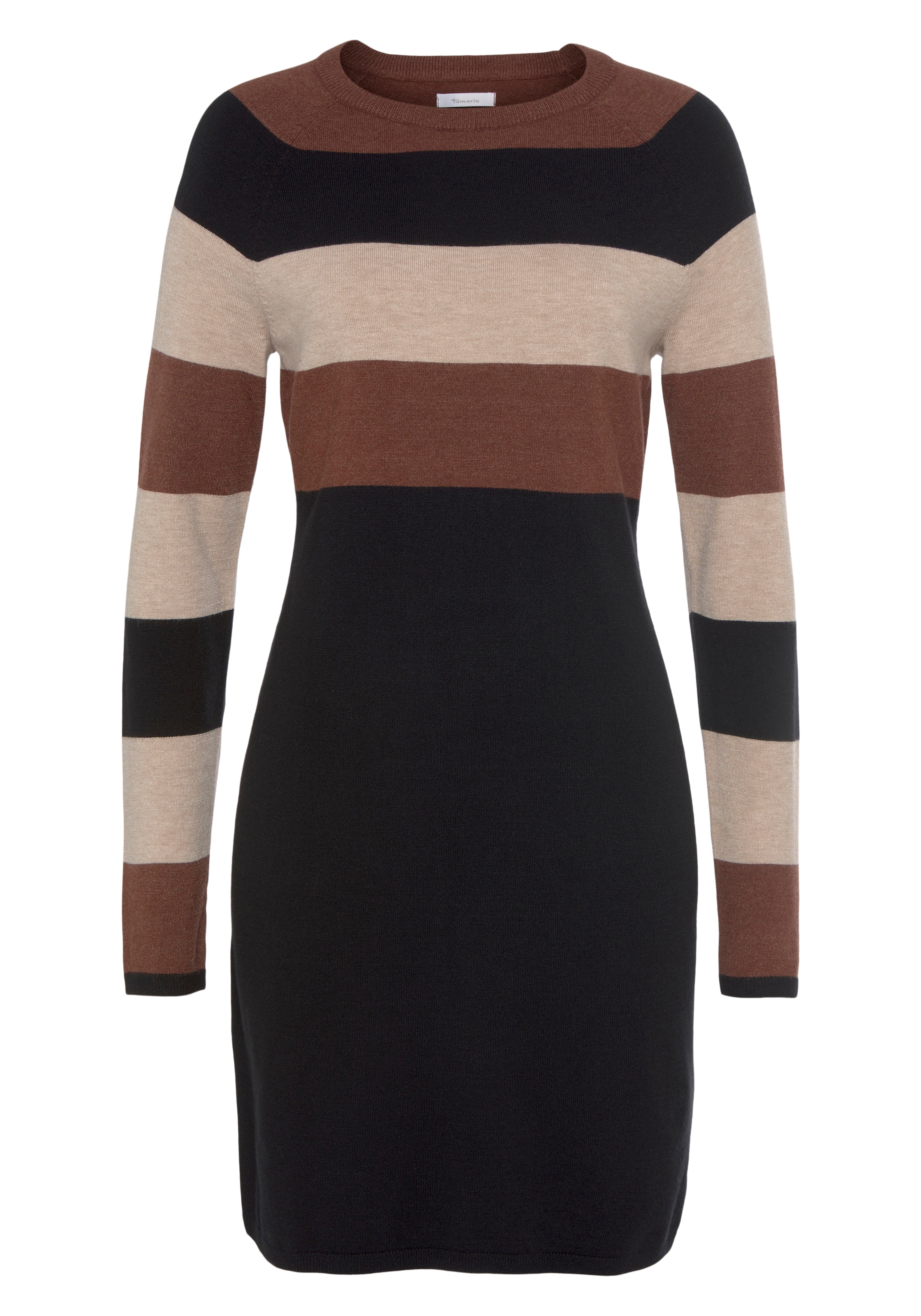 Tamaris Strickkleid lässiger Look im Streifendesign