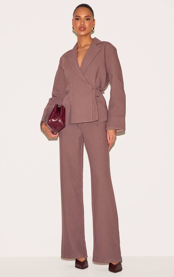 Champignon Combinaison-pantalon Blazer Premium Tissée Avec Liens Sur Les Côtés