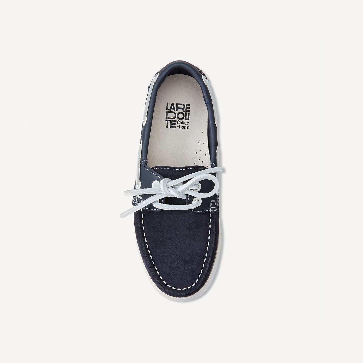 COLEÇÃO LA REDOUTE<br>Sapatos náuticos de couro com cadarço