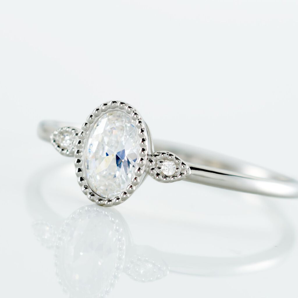Bague Argent Blanc Afonso Oxyde De Zirconium