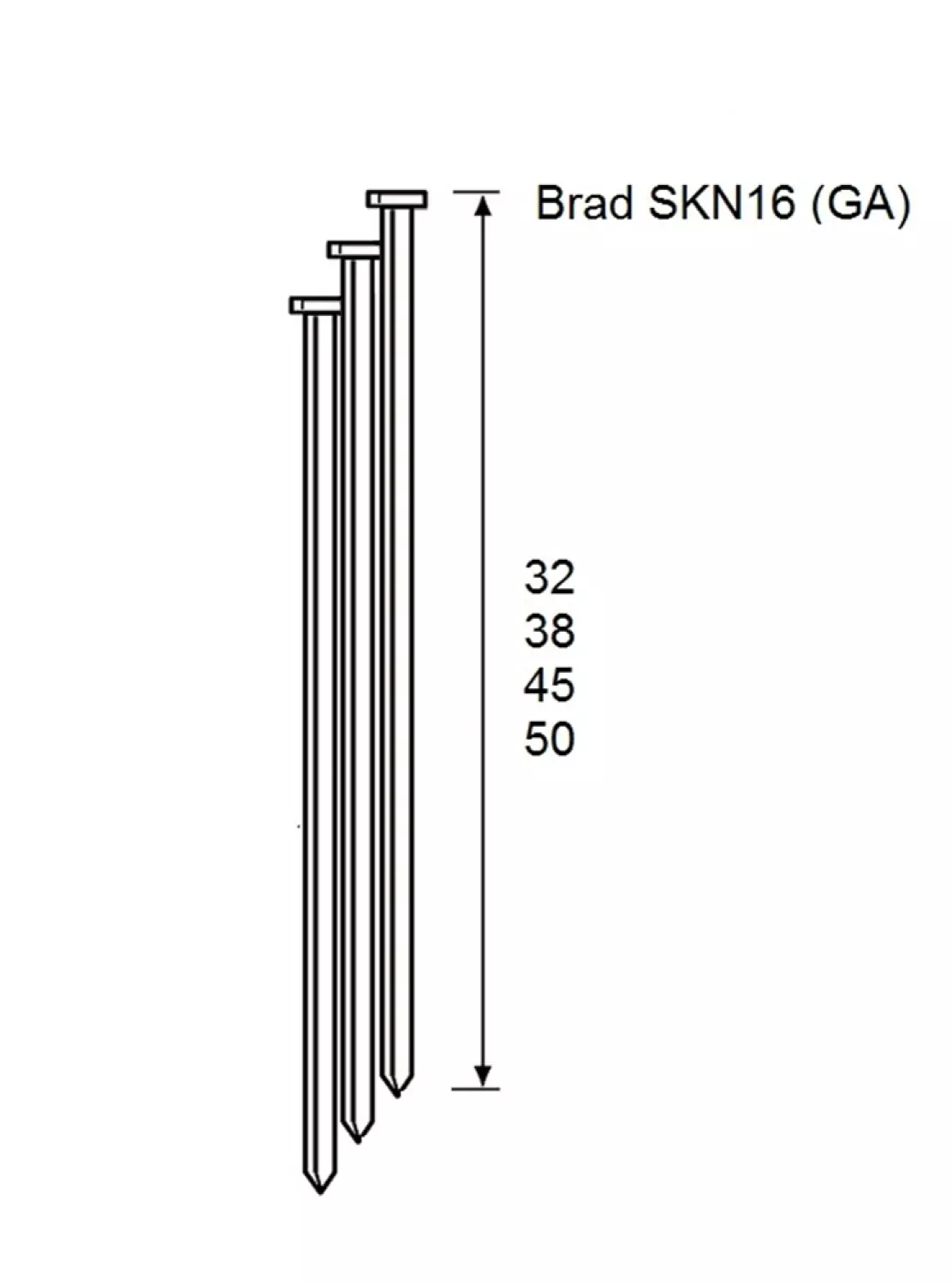 Dutack Fasteners 5138052 Brad - SKN16-20° - Verzinkt - 1,6 x 45 mm (2000st)