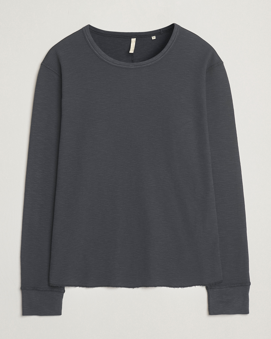 Sunflower Long Sleeve Waffle T-Shirt Washed Black
