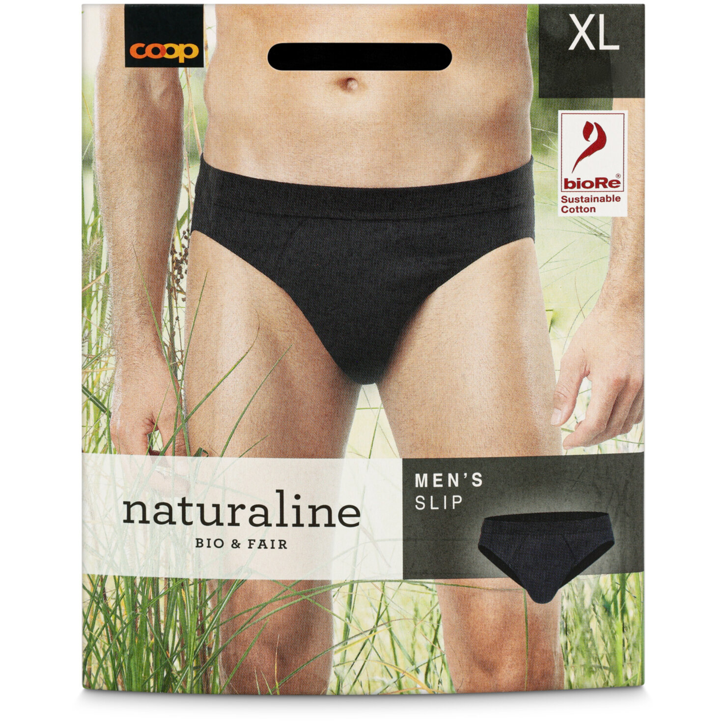 Naturaline Herren Slip Schwarz XL