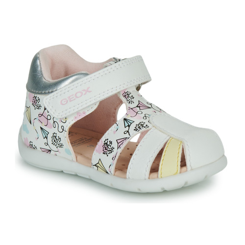 Geox - B ELTHAN GIRL - Blanc / Rose / Jaune