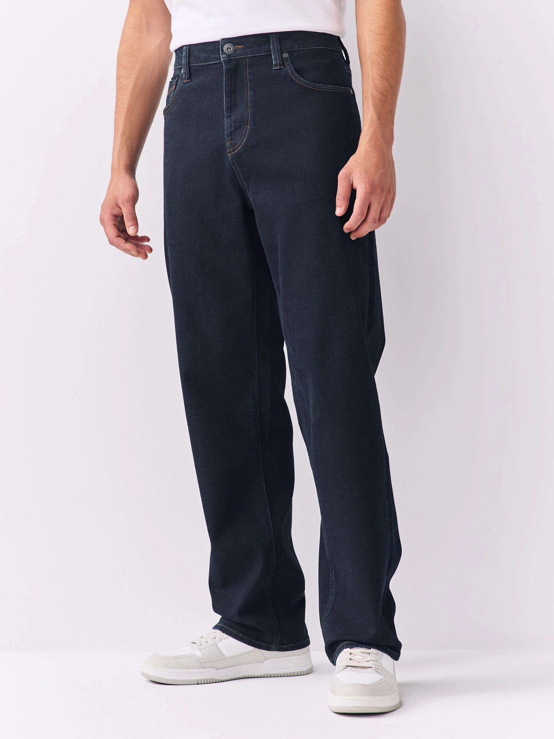 Blauw met wassing - Relaxed fit - Motionflex jeans