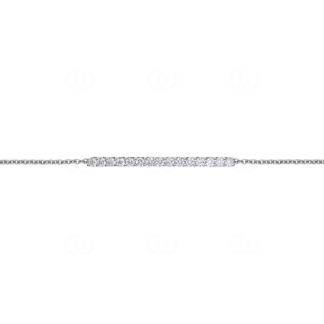 0.50 Karat Diamantarmband 750/18 K Weissgold