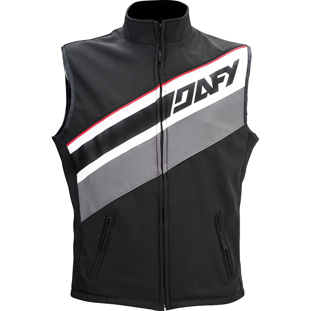 Dafy Moto - Gilet Softshell Noir / Blanc