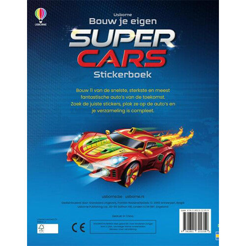 Uitgeverij usborne stickerboek supercars