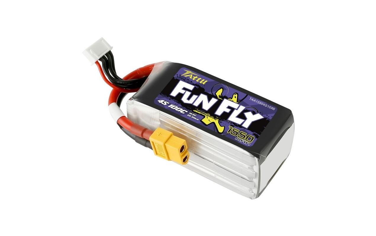 RC-Akku LiPo 1550 mAh 14.8 V 100C FunflySoftcase 4S LiPo-Akku für Multikopter mit XT60 Stecker