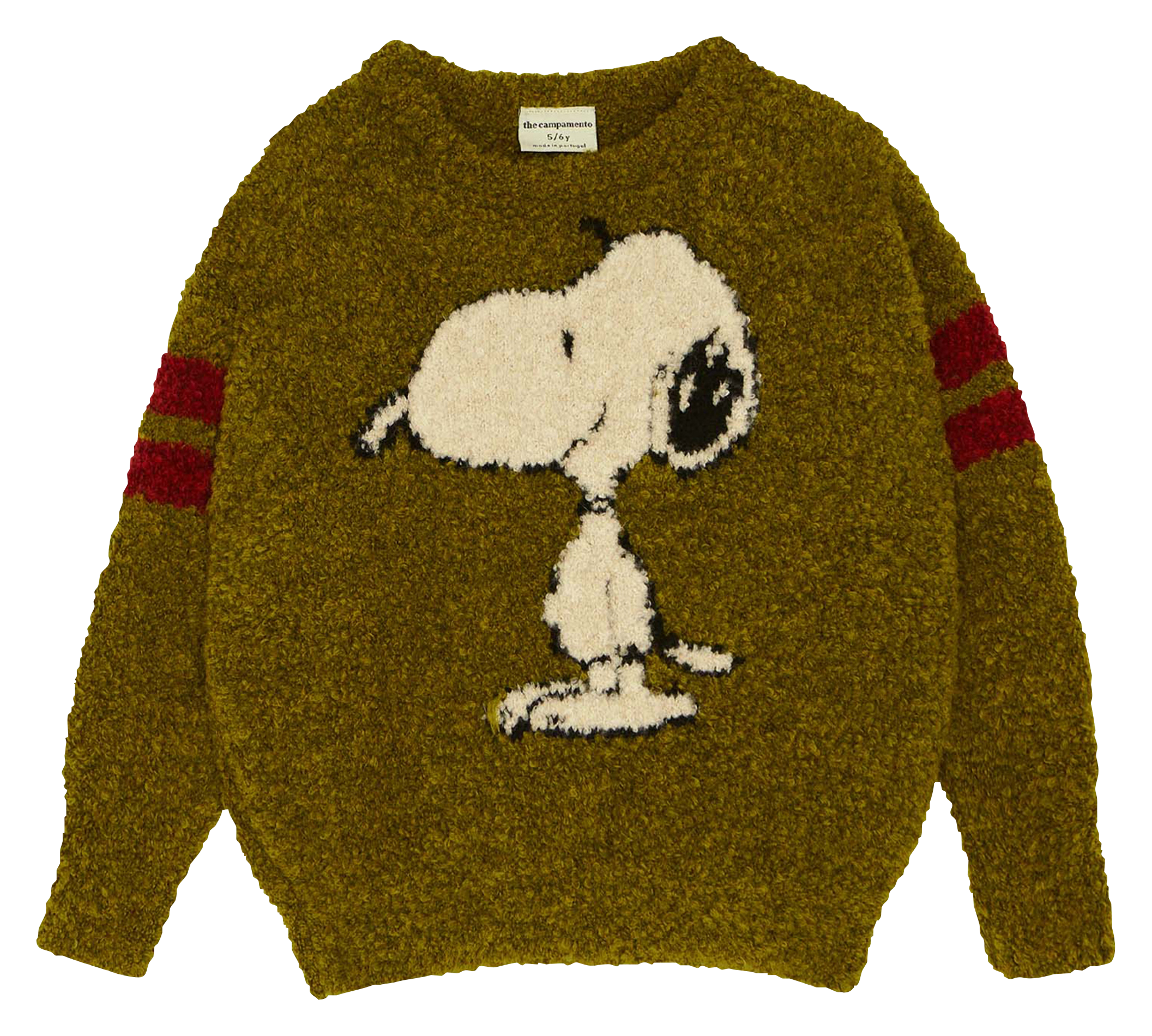 Pull col rond imprimé texturé| Vert