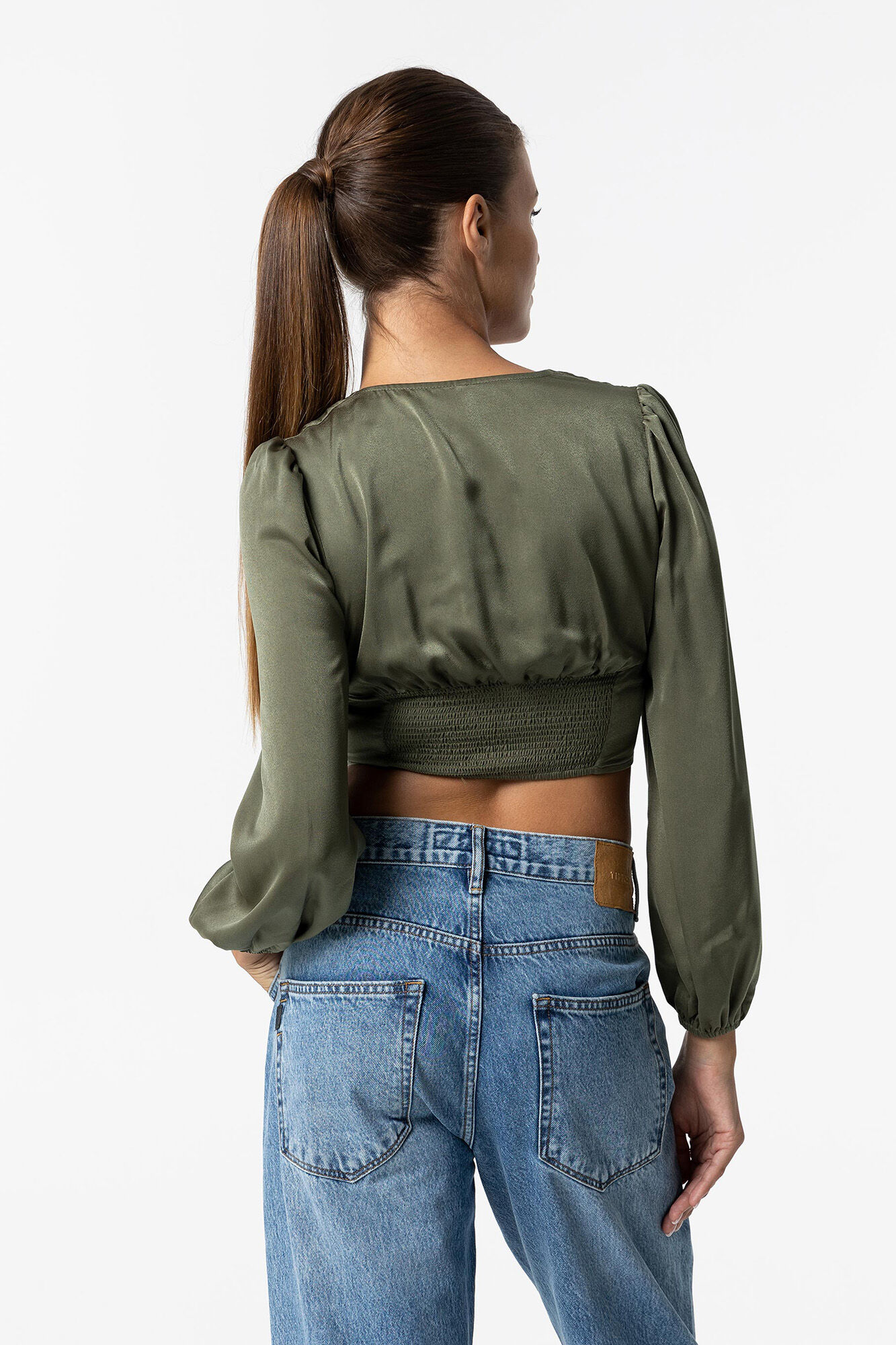 Blusa de cetim