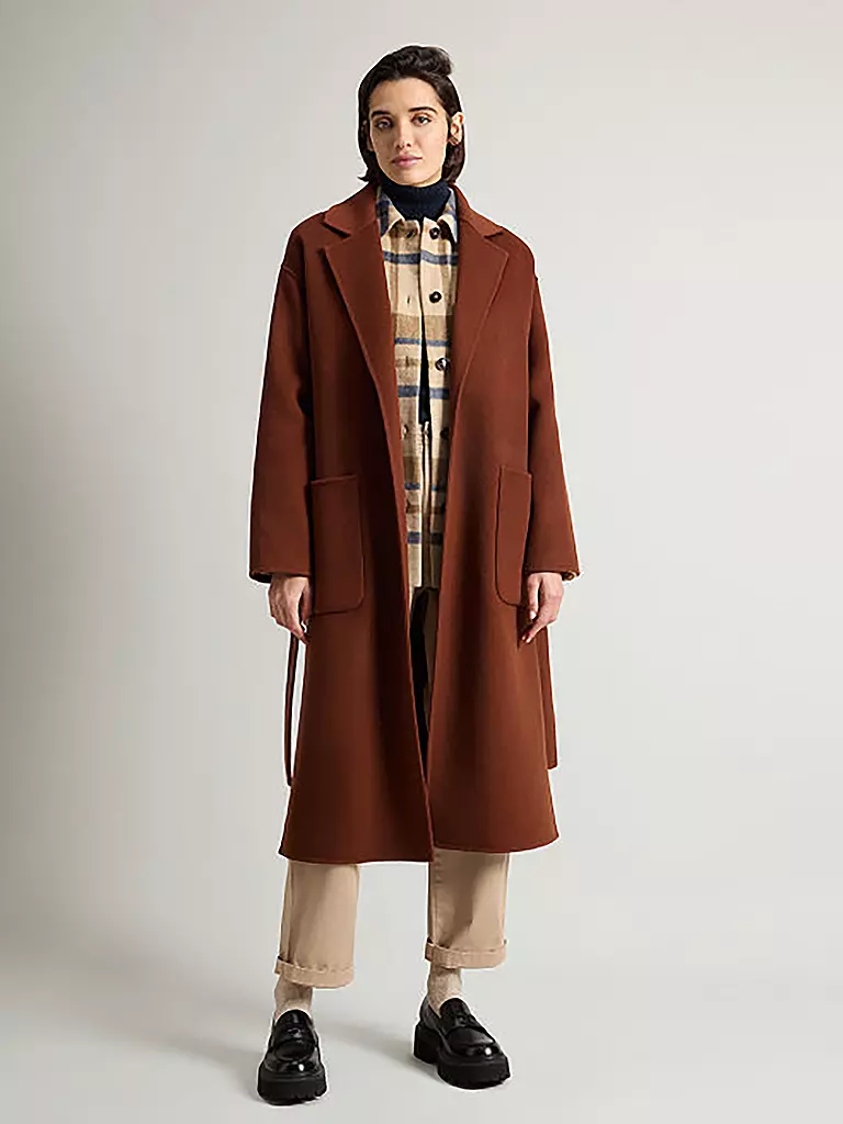 WOOLRICH Wollmantel braun