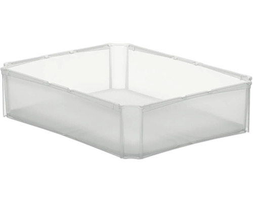 Inzetbak voor Eurobox 1/2 liggend transparant