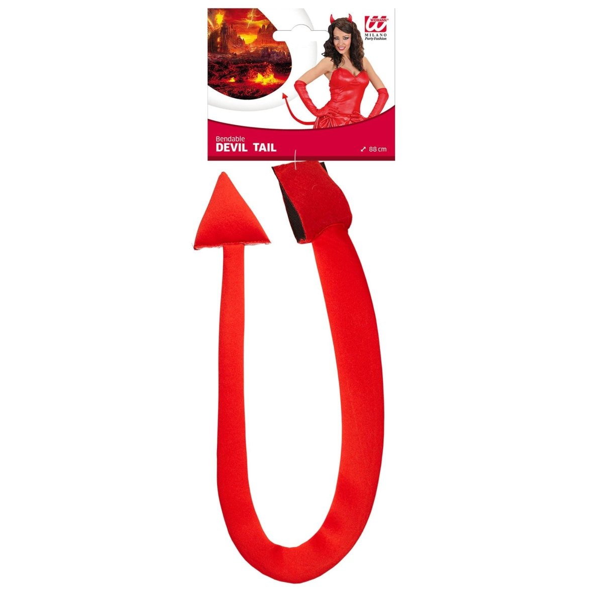 Halloween Nep Staart Rood Duivel 88cm