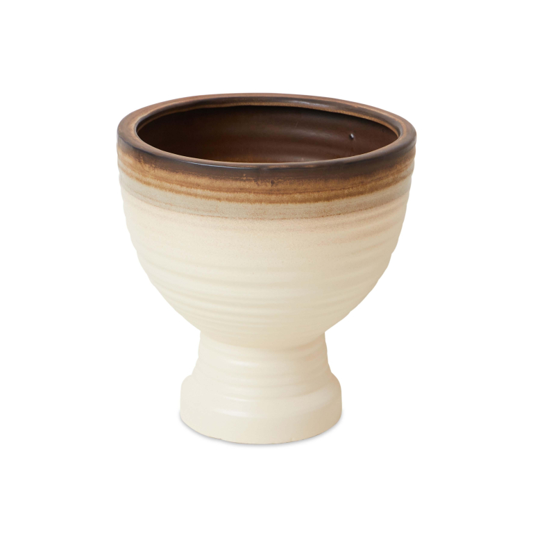HKliving Stoneware Planter bloempot Ø36 Cream