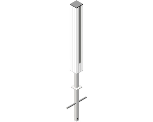Paalanker voor betonnering, staal, 3 x 3 x 64,4 cm, verzinkt