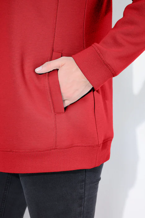 Sweatshirt, weiter Stehkragen, Taschen, Raglan-Langarm, salsa