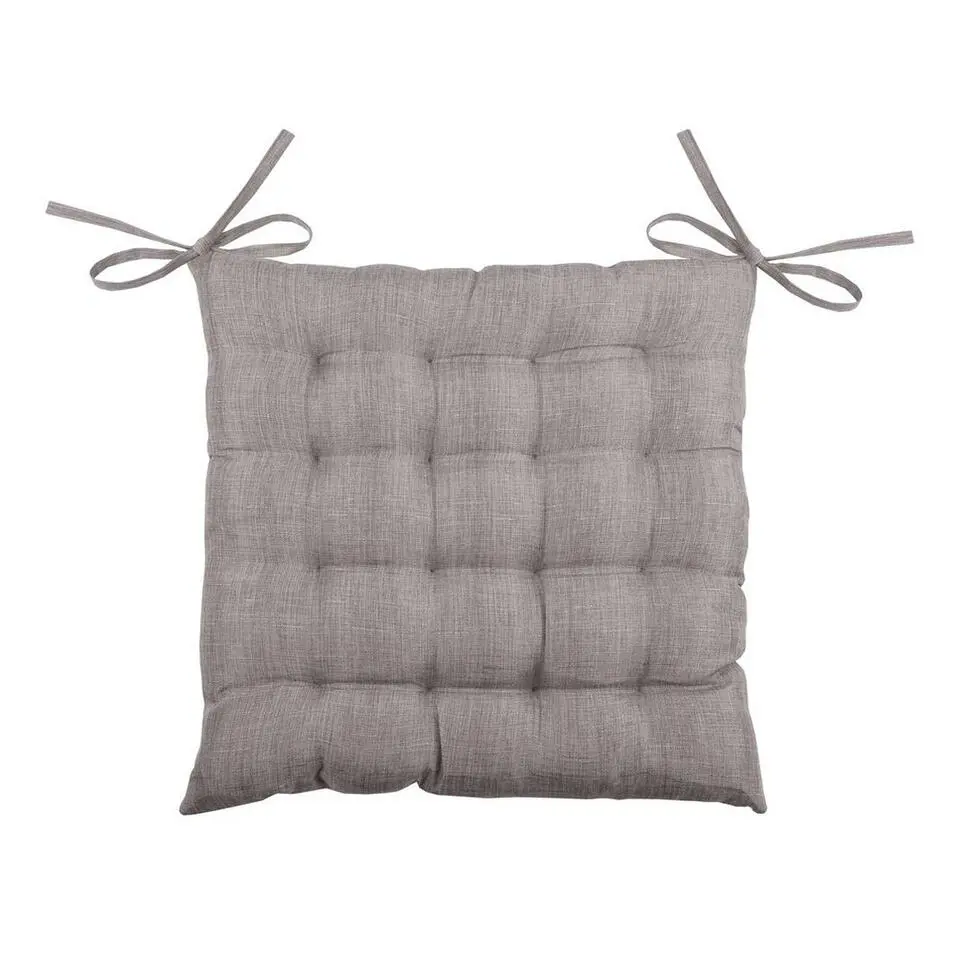 Stof Textile stoelkussen - taupe - 40 x 40 x 4 cm